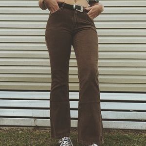 vintage brown corduroy flare pants
